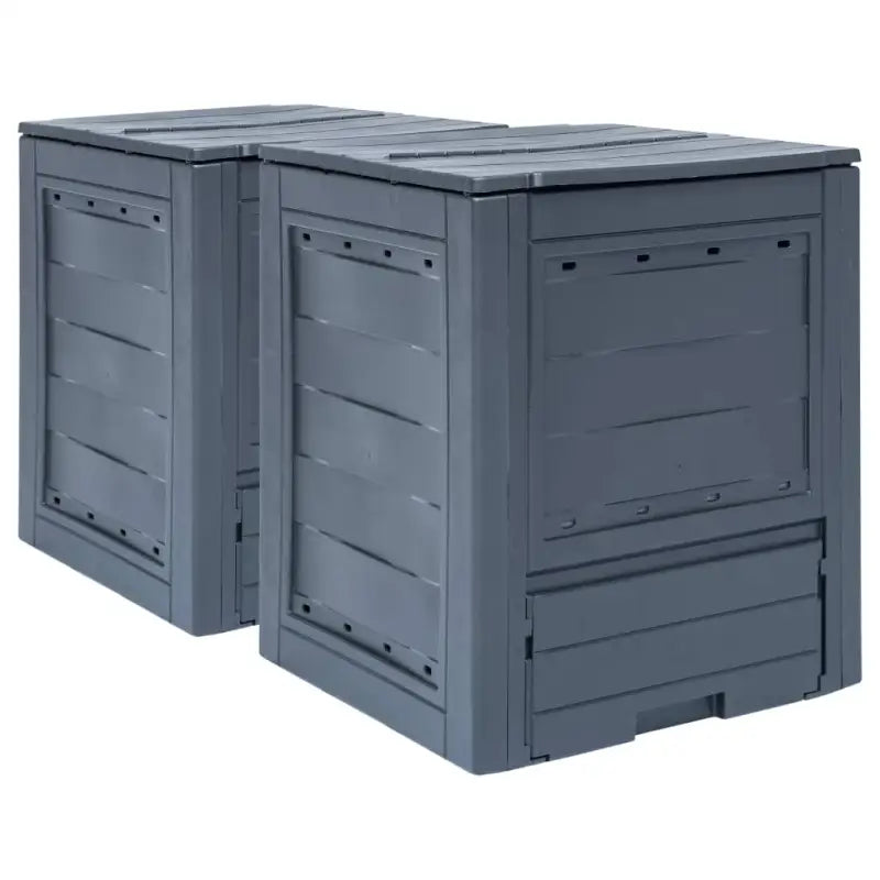 Compostbakken in rattan-look met optimale irrigatie en levering bevat - 1 / 520 l - Compostbakken