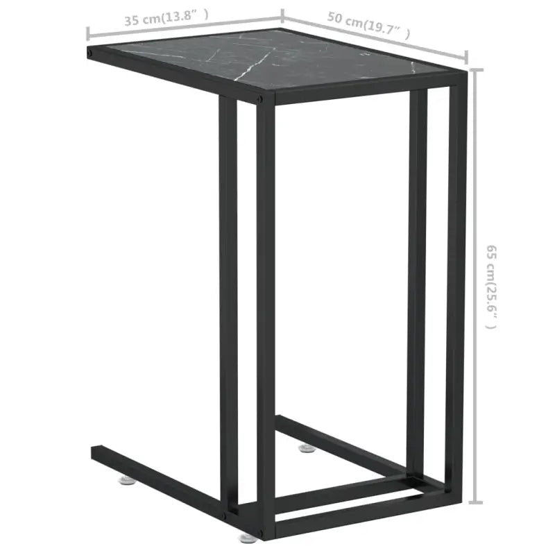 Computer bijzettafel met gehard glas voor een trendy uitstraling - Bijzettafels