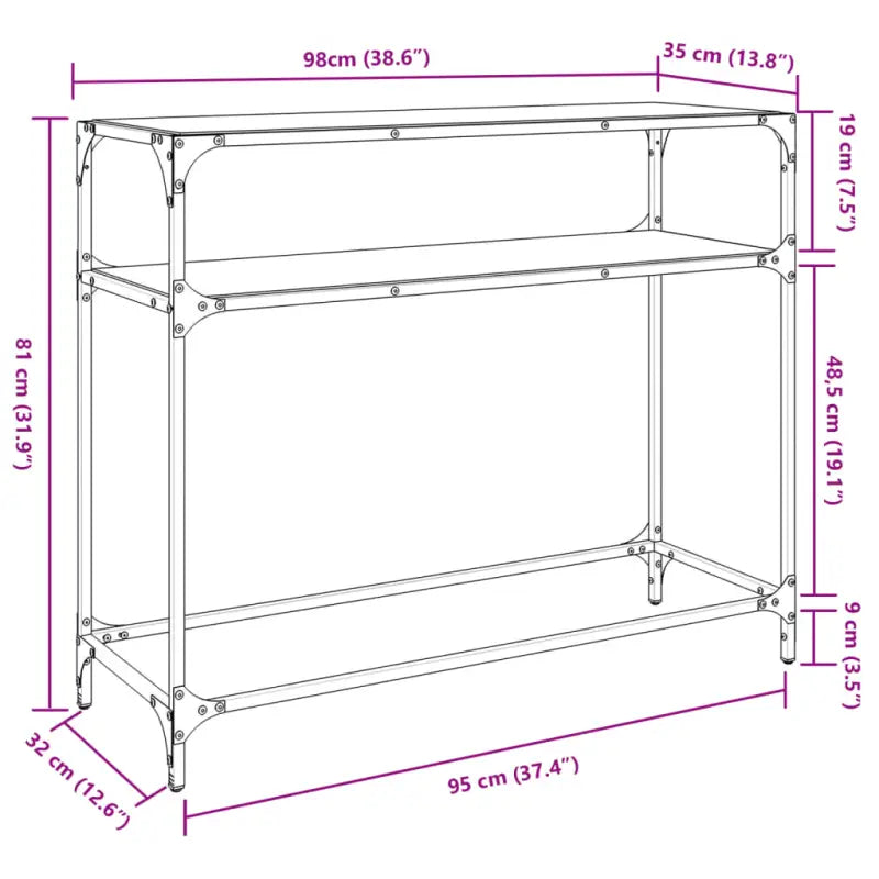 Consoletafel met glazen blad als stijlvol middelpunt van je kamer - Consoletafels