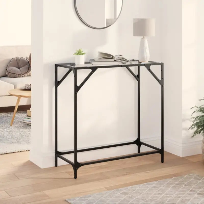 Consoletafel met glazen blad voor functionaliteit en decoratie - Doorzichtig / 80 x 35 x 81 cm / 1 - Consoletafels