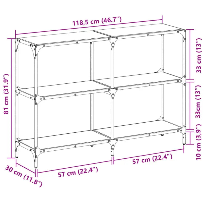 Consoletafel met glazen blad voor stijl en functionaliteit in je kamer - Consoletafels