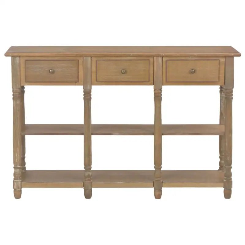 Consoletafel van bewerkt hout of massief grenenhout voor stijl en opbergruimte - Consoletafels