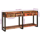 Consoletafels met gerecycled hout en metalen frame voor praktische stijl - Consoletafels