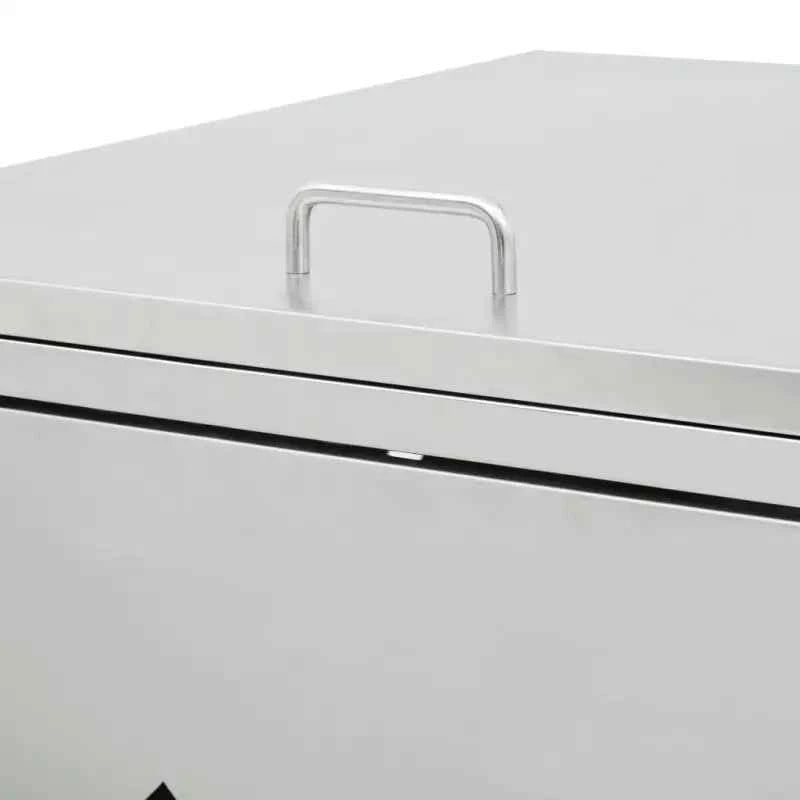 Containerberging voor afvalcontainer met handige ventilatieopeningen in roestvrij staal