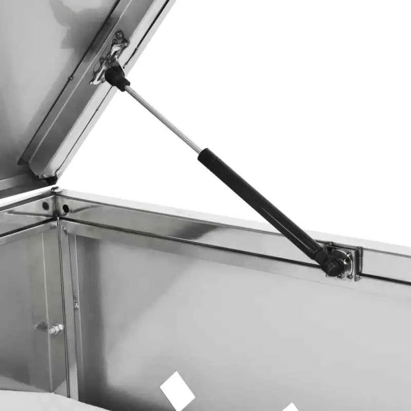 Containerberging voor afvalcontainer met handige ventilatieopeningen in roestvrij staal