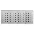 Containerberging voor afvalcontainer met handige ventilatieopeningen in roestvrij staal - Containerbergingen