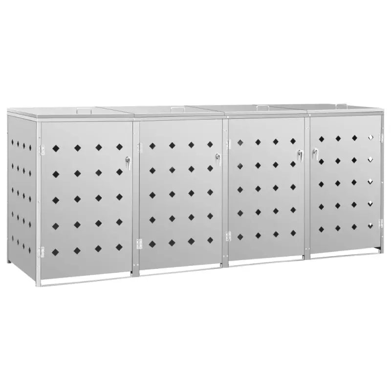 Containerberging voor afvalcontainer met handige ventilatieopeningen in roestvrij staal - Containerbergingen