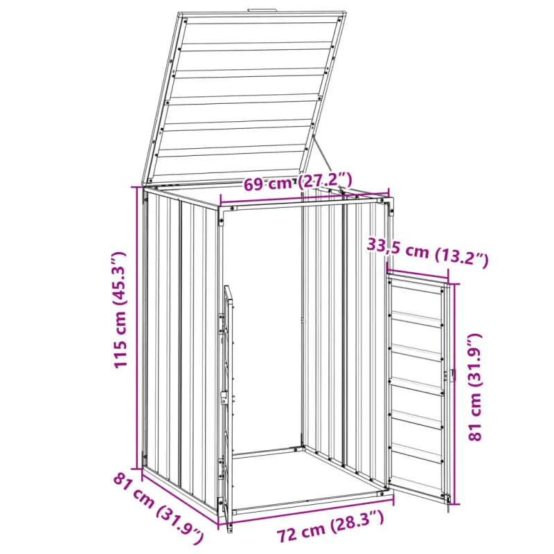 Containerberging voor een nette tuin en discreet vuilnisbakopslag - Containerbergingen