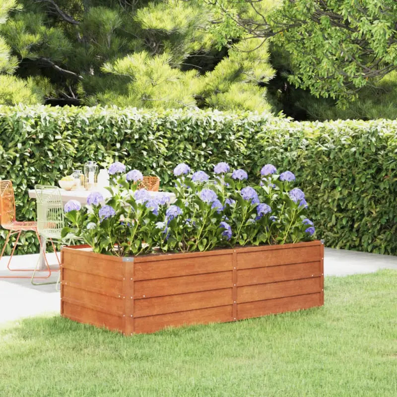 Cortenstalen plantenbak voor tuin en balkon - 160 x 80 x 45 cm / 1 - Bloempotten & plantenbakken