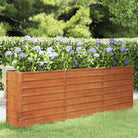 Cortenstalen plantenbak voor tuin en balkon - 240 x 40 x 77 cm / 1 - Bloempotten & plantenbakken
