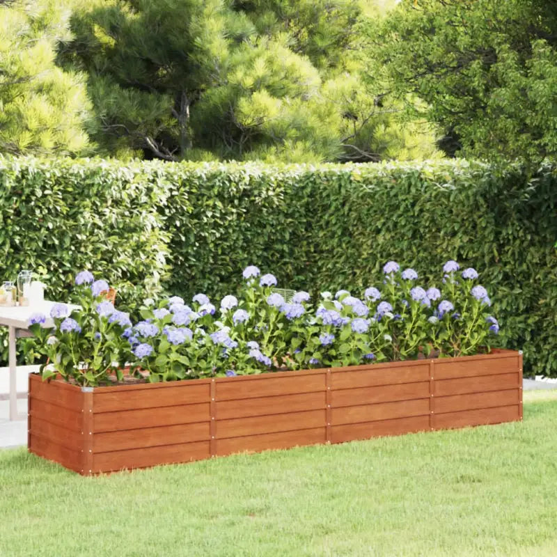 Cortenstalen plantenbak voor tuin en balkon - 320 x 80 x 45 cm / 1 - Bloempotten & plantenbakken