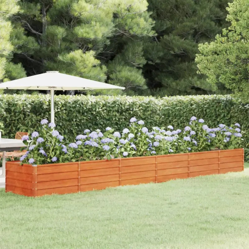 Cortenstalen plantenbak voor tuin en balkon - 480 x 80 x 45 cm / 1 - Bloempotten & plantenbakken