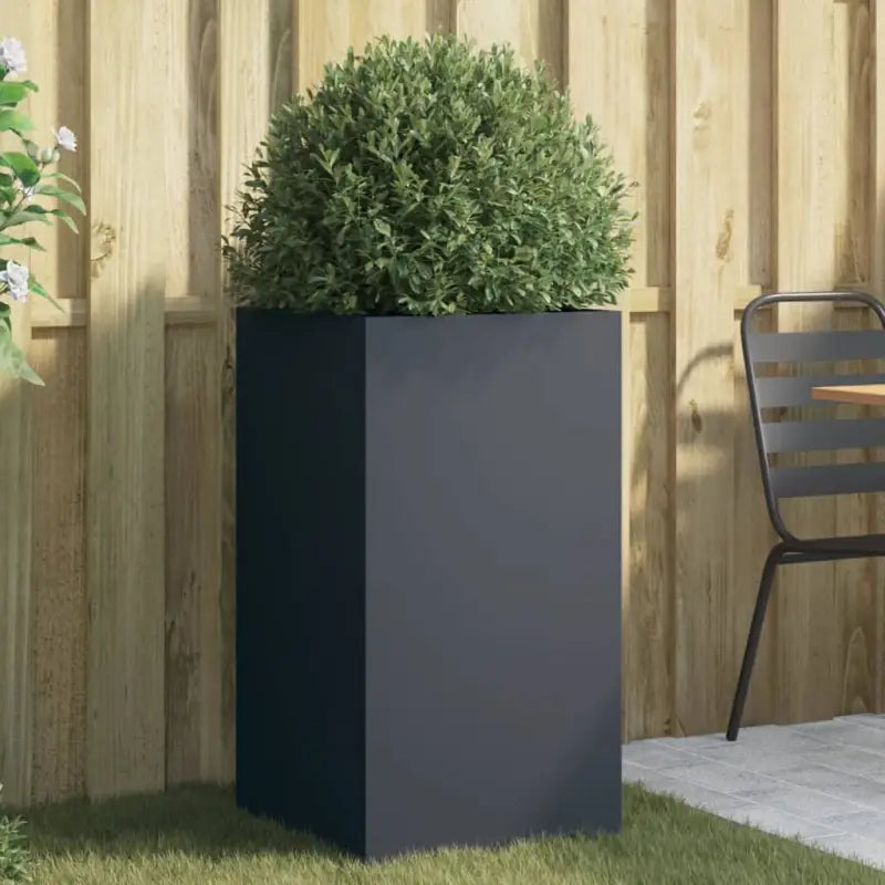 Cortenstalen plantenbakken voor tuin balkon en terras - Staal/Antracietkleurig / 42 x 38 x 75 cm / 1 - Bloempotten &