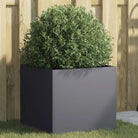 Cortenstalen plantenbakken voor tuin balkon en terras - Staal/Antracietkleurig / 42 x 40 x 39 cm / 1 - Bloempotten &