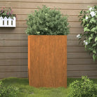 Cortenstalen plantenbakken voor tuin balkon en terras - Cortenstaal/Bruin / 52 x 48 x 75 cm / 1 - Bloempotten &
