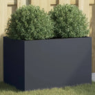 Cortenstalen plantenbakken voor tuin balkon en terras - Staal/Antracietkleurig / 62 x 40 x 39 cm / 1 - Bloempotten &