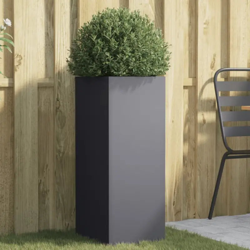 Cortenstalen plantenbakken voor tuin balkon en terras - Staal/Antracietkleurig / 32 x 29 x 75 cm / 1 - Bloempotten &