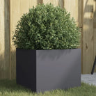 Cortenstalen plantenbakken voor tuin balkon en terras - Staal/Antracietkleurig / 32 x 30 x 29 cm / 1 - Bloempotten &
