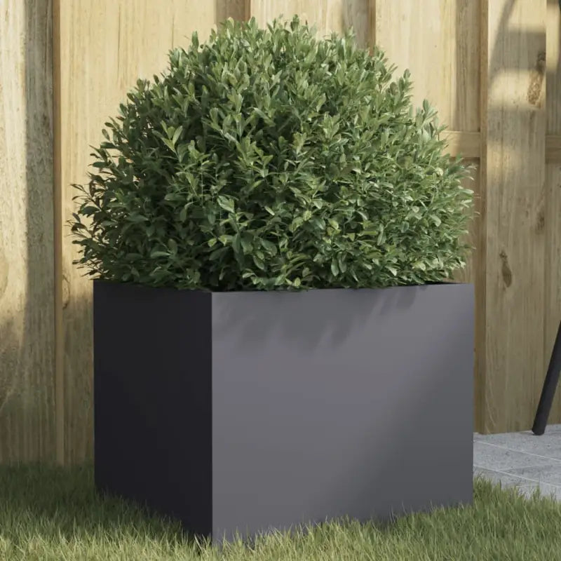 Cortenstalen plantenbakken voor tuin balkon en terras - Staal/Antracietkleurig / 32 x 30 x 29 cm / 1 - Bloempotten &
