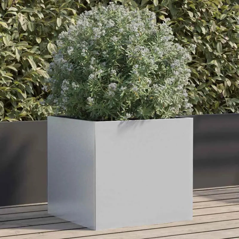 Cortenstalen plantenbakken voor tuin balkon en terras - Gegalvaniseerd staal/Grijs / 42 x 40 x 39 cm / 1 - Bloempotten