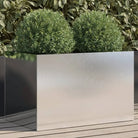 Cortenstalen plantenbakken voor tuin balkon en terras - Roestvrij staal/Lichtgrijs / 62 x 40 x 39 cm / 1 - Bloempotten