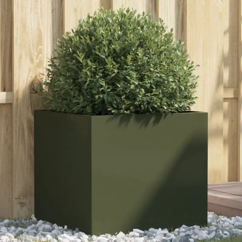 Cortenstalen plantenbakken voor tuin balkon en terras - Staal/Groen / 49 x 47 x 46 cm / 1 - Bloempotten & plantenbakken