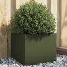 Cortenstalen plantenbakken voor tuin balkon en terras - Staal/Groen / 32 x 30 x 29 cm / 1 - Bloempotten & plantenbakken