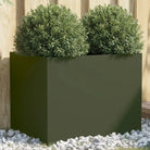 Cortenstalen plantenbakken voor tuin balkon en terras - Staal/Groen / 62 x 47 x 46 cm / 1 - Bloempotten & plantenbakken