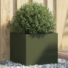 Cortenstalen plantenbakken voor tuin balkon en terras - Staal/Groen / 42 x 40 x 39 cm / 1 - Bloempotten & plantenbakken