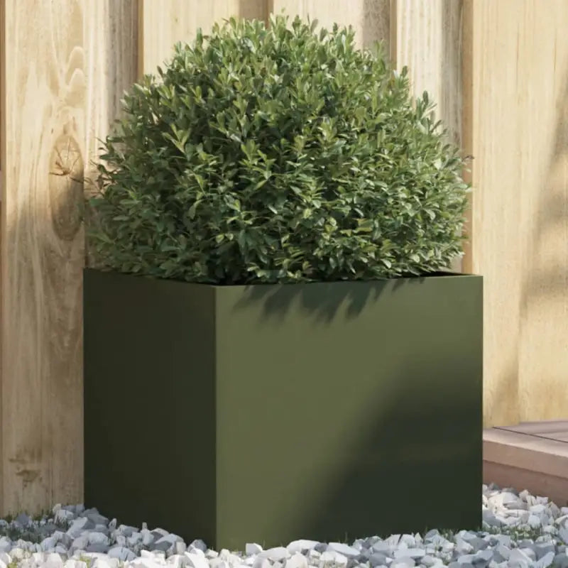 Cortenstalen plantenbakken voor tuin balkon en terras - Staal/Groen / 42 x 40 x 39 cm / 1 - Bloempotten & plantenbakken