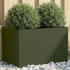 Cortenstalen plantenbakken voor tuin balkon en terras - Staal/Groen / 62 x 40 x 39 cm / 1 - Bloempotten & plantenbakken