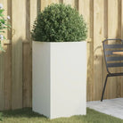 Cortenstalen plantenbakken voor tuin balkon en terras - Staal/Wit / 42 x 38 x 75 cm / 1 - Bloempotten & plantenbakken