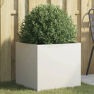 Cortenstalen plantenbakken voor tuin balkon en terras - Staal/Wit / 49 x 47 x 46 cm / 1 - Bloempotten & plantenbakken