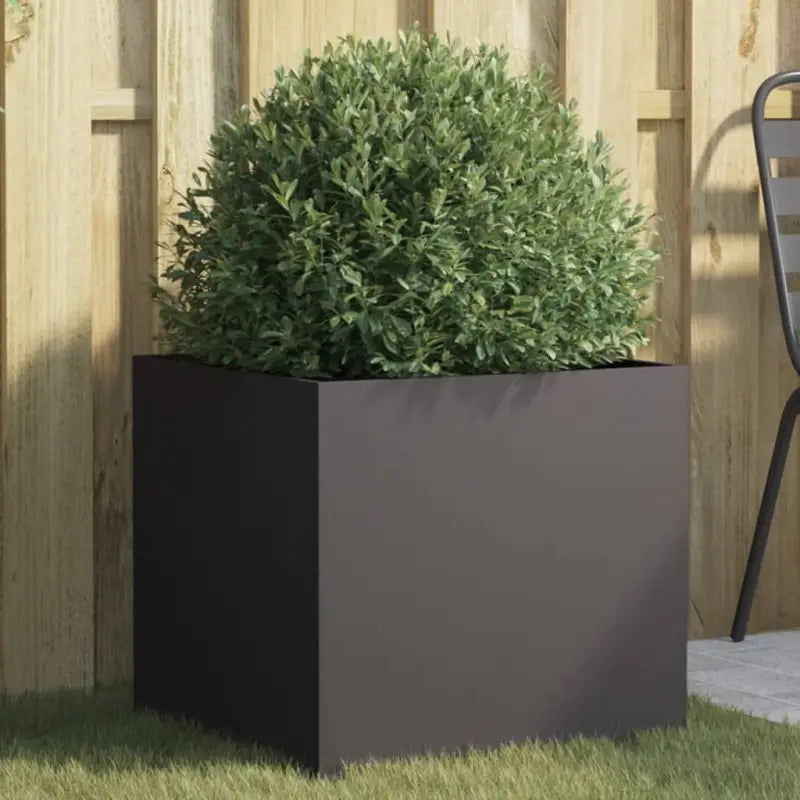 Cortenstalen plantenbakken voor tuin balkon en terras - Staal/Zwart / 49 x 47 x 46 cm / 1 - Bloempotten & plantenbakken