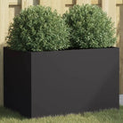 Cortenstalen plantenbakken voor tuin balkon en terras - Staal/Zwart / 62 x 40 x 39 cm / 1 - Bloempotten & plantenbakken
