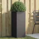 Cortenstalen plantenbakken voor tuin balkon en terras - Staal/Zwart / 32 x 29 x 75 cm / 1 - Bloempotten & plantenbakken
