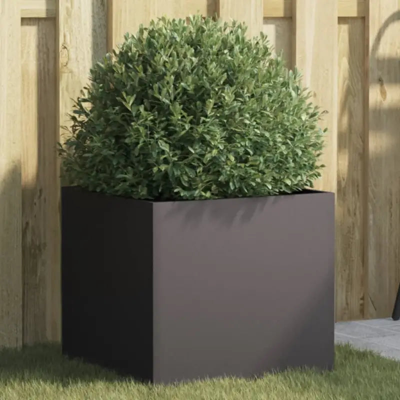 Cortenstalen plantenbakken voor tuin balkon en terras - Staal/Zwart / 42 x 40 x 39 cm / 1 - Bloempotten & plantenbakken