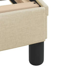 Crème bedframe met LED-verlichting en multiplex lattenbodem - Bedden & bedframes