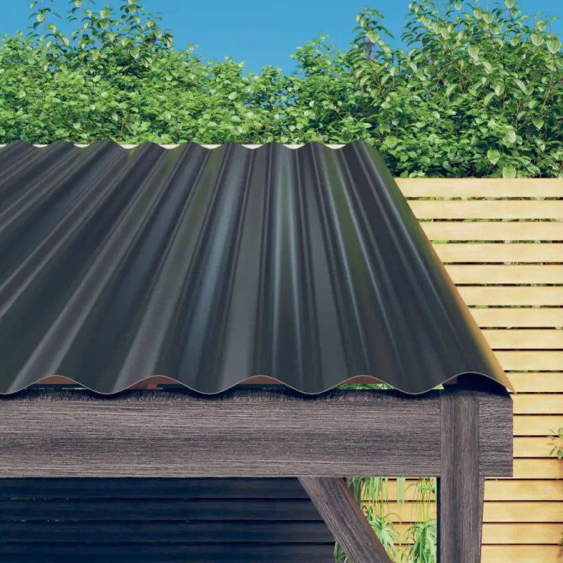 Dakshingles en pannen van gepoedercoat staal voor buitengebruik - Antraciet / 100 x 36 cm / 12 - Dakshingles en -pannen