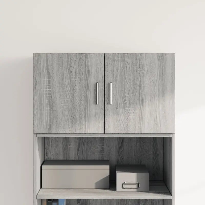 Decoratieve bewerkt hout wandkast voor een stijlvolle interieur toevoeging - Grijs sonoma / 1 - Dressoirs & buffetkasten