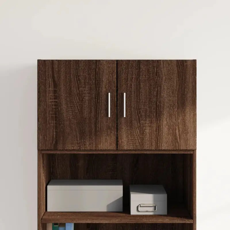 Decoratieve bewerkt hout wandkast voor een stijlvolle interieur toevoeging - bruin eikenkleur / 1 - Dressoirs &