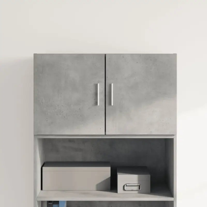 Decoratieve bewerkt hout wandkast voor een stijlvolle interieur toevoeging - Betongrijs / 1 - Dressoirs & buffetkasten