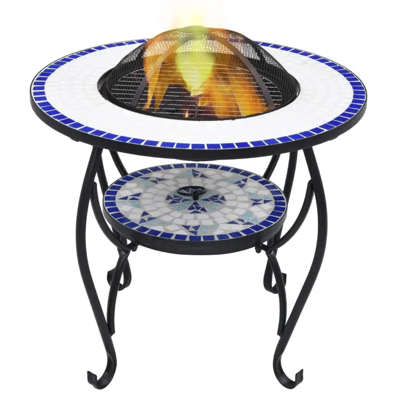 Decoratieve en warme vuurschaal voor tuin en terras - Blauw - Haarden