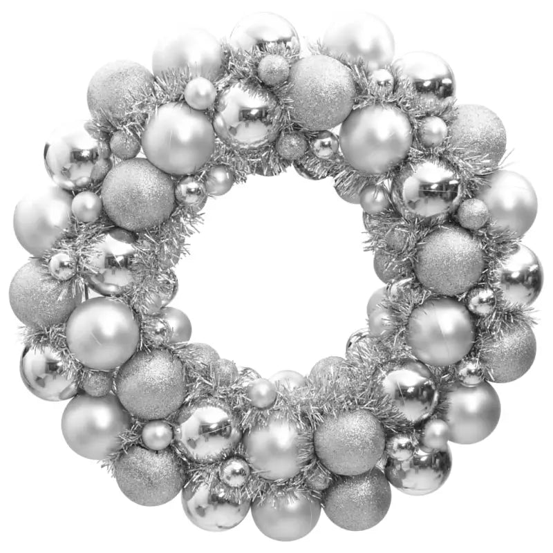 Decoratieve Kerstkrans voor een feestelijke en heldere sfeer - Zilver / 1 - Decoratie voor feestdagen