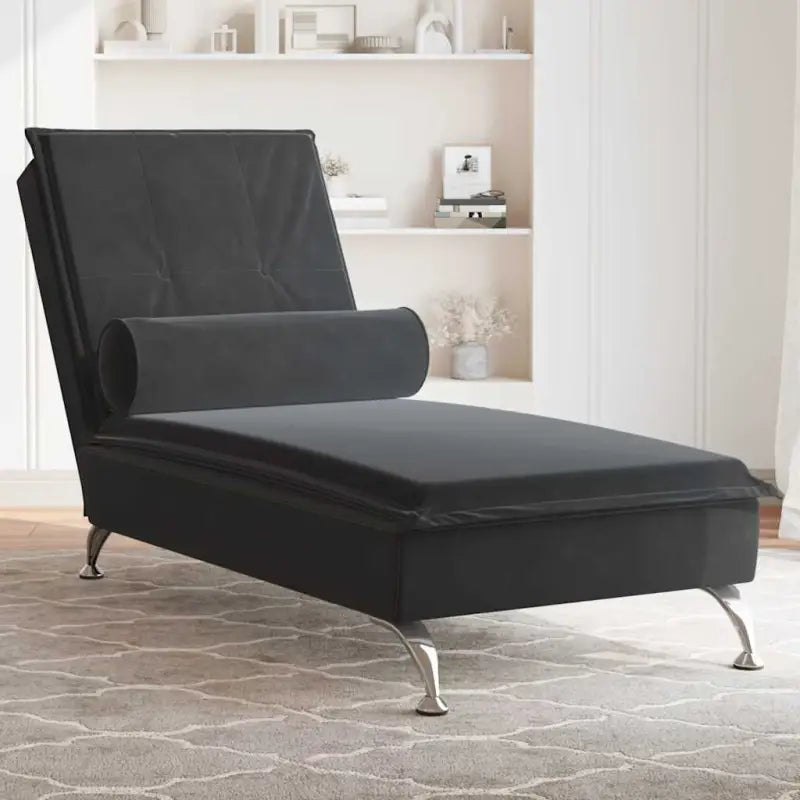Decoratieve massage chaise longue met multiplex lattenbodem en fluweel gevoel - Chaises longues