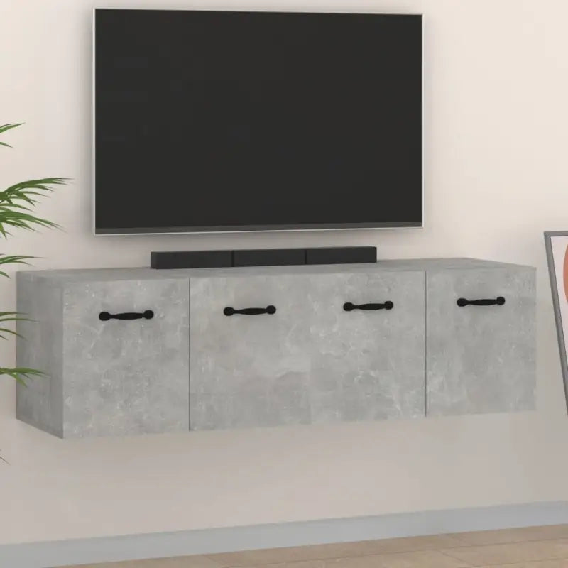 Decoratieve muuropbergkasten van bewerkt hout voor binnen en opbergruimte - Betongrijs / 80 x 35 x 36.5 cm / 1