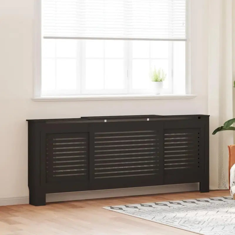Decoratieve radiatorombouw voor meer ruimte en stijl in je woonkamer - Zwart / 205 x 20.5 x 81.5 cm / 1 - Accessoires