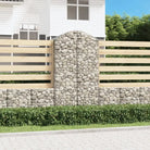 Decoratieve tuinbarrière van gegalvaniseerd ijzer met versterkte schanskorfhaken - 100 x 50 x 180/200 cm / 1