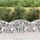 Decoratieve tuinbarrière van gegalvaniseerd ijzer met versterkte schanskorfhaken - 150 x 30 x 60/80 cm / 1
