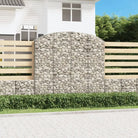Decoratieve tuinbarrière van gegalvaniseerd ijzer met versterkte schanskorfhaken - 200 x 30 x 180/200 cm / 1